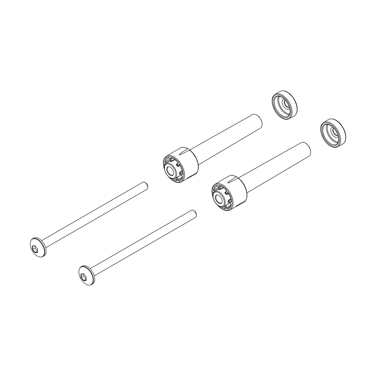 Number plate holder pins