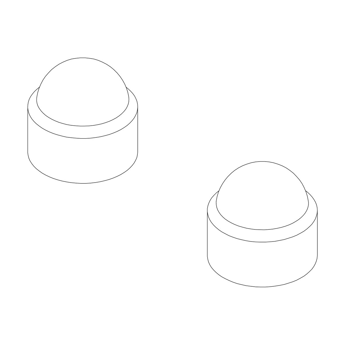 Nut Cap M6, Black