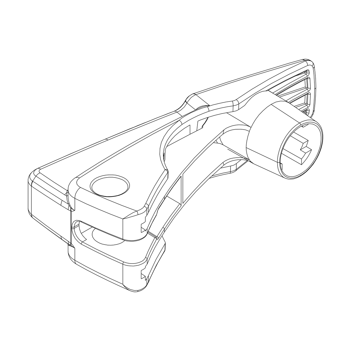 Lever with lock 598001
