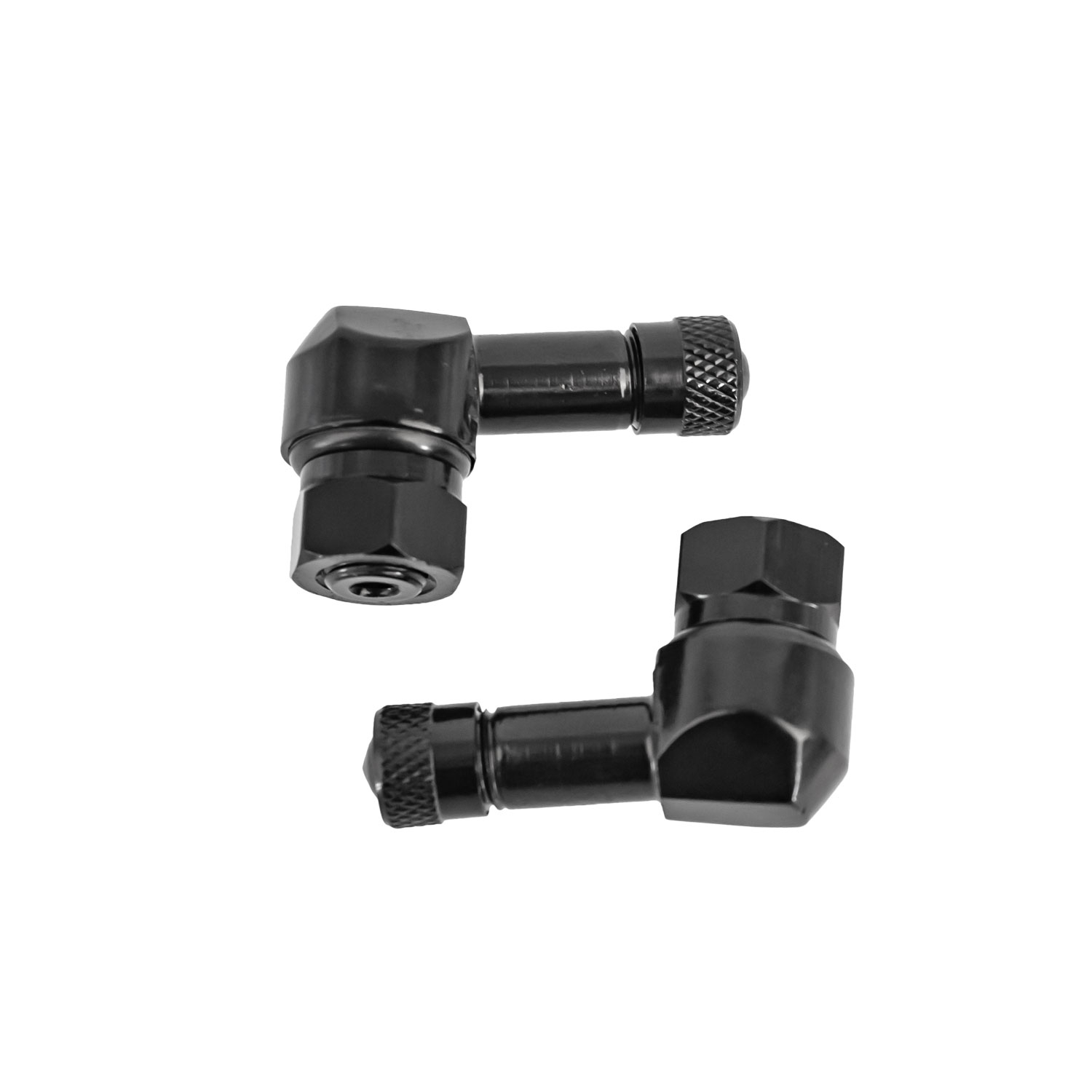20 Stück - Clamp-In Motorrad Alu-Ventil Schwarz 8,3 mm