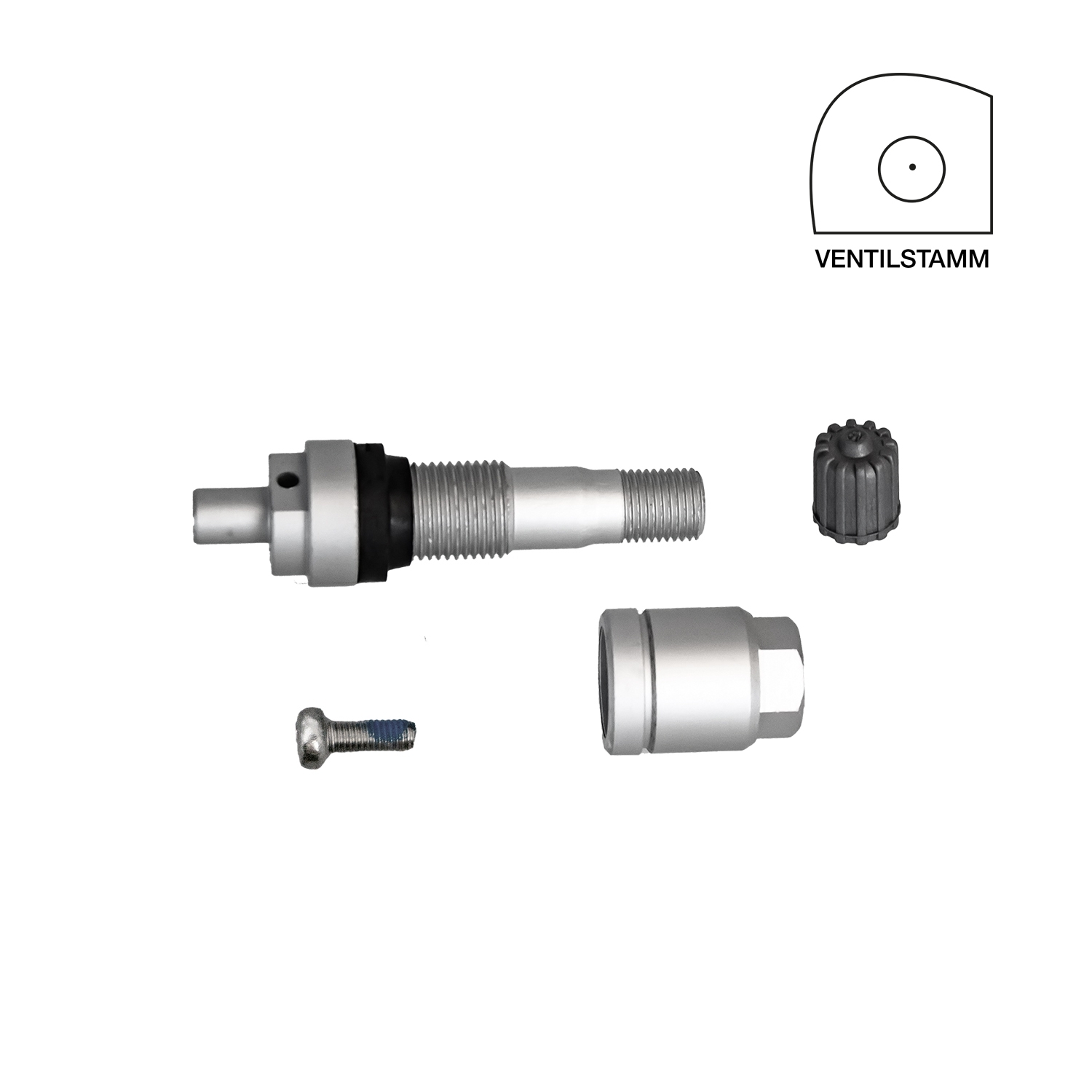 Clamp-in Ventil für Schrader Faraday und EZ Sensor - 1 Stück