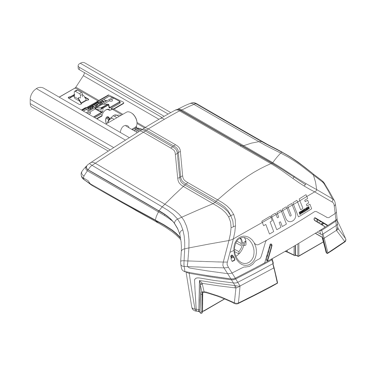 Komplettfuß rechts für Raised Rail Edge
