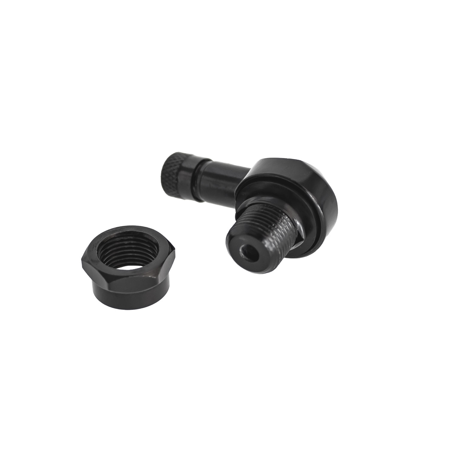20 Stück - Clamp-In Motorrad Alu-Ventil Schwarz 11,3 mm