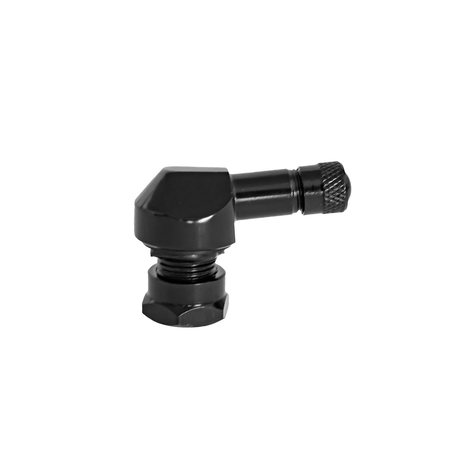 1 Stück - Clamp-In Motorrad Alu-Ventil Schwarz 11,3 mm