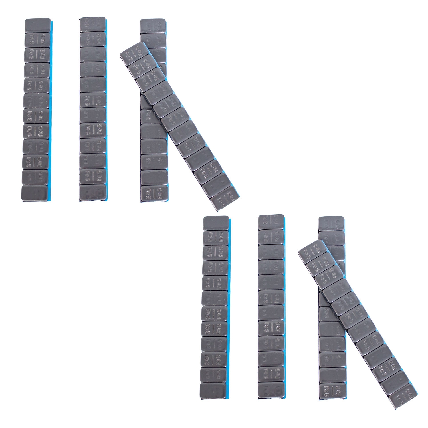 Klebegewicht Riegel 5/5 - 8 Riegel doppelt beschichtet Titan