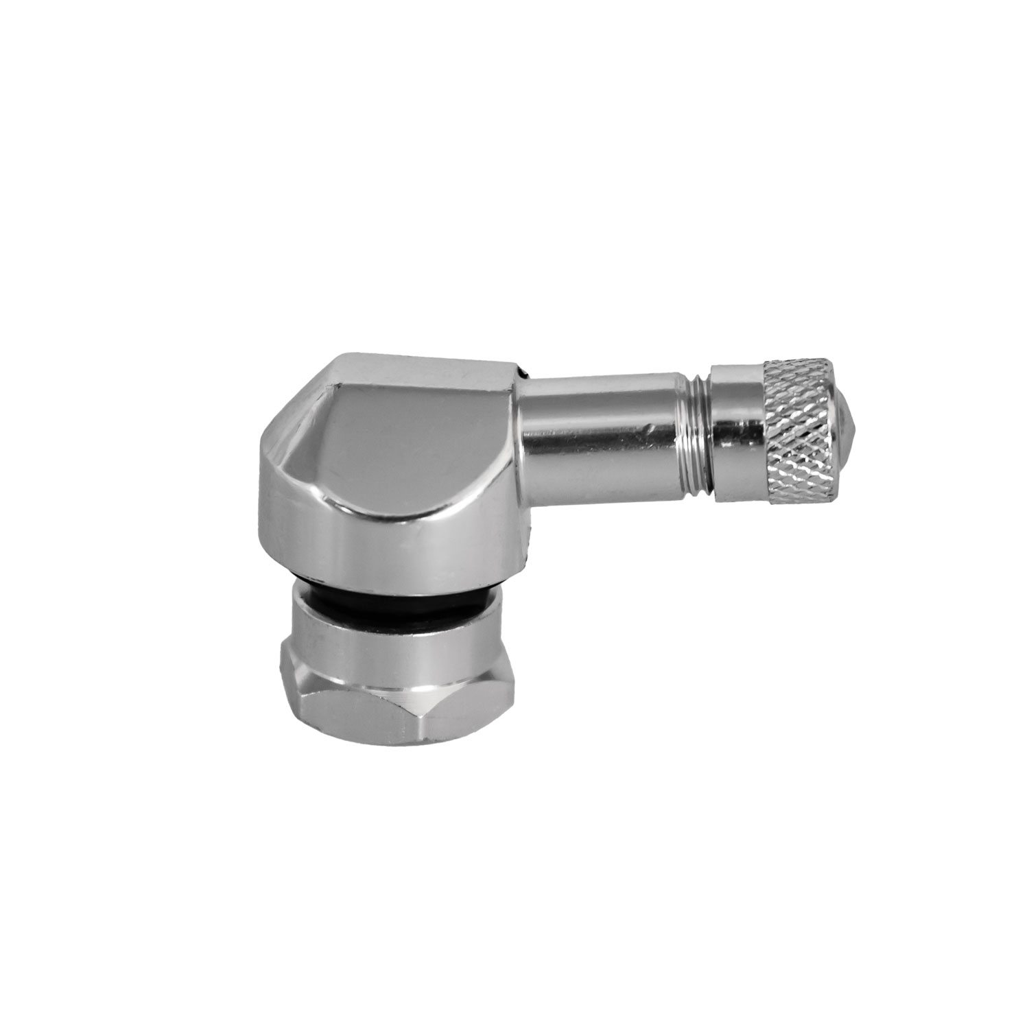 4 Stück - Clamp-In Motorrad Alu-Ventil silber