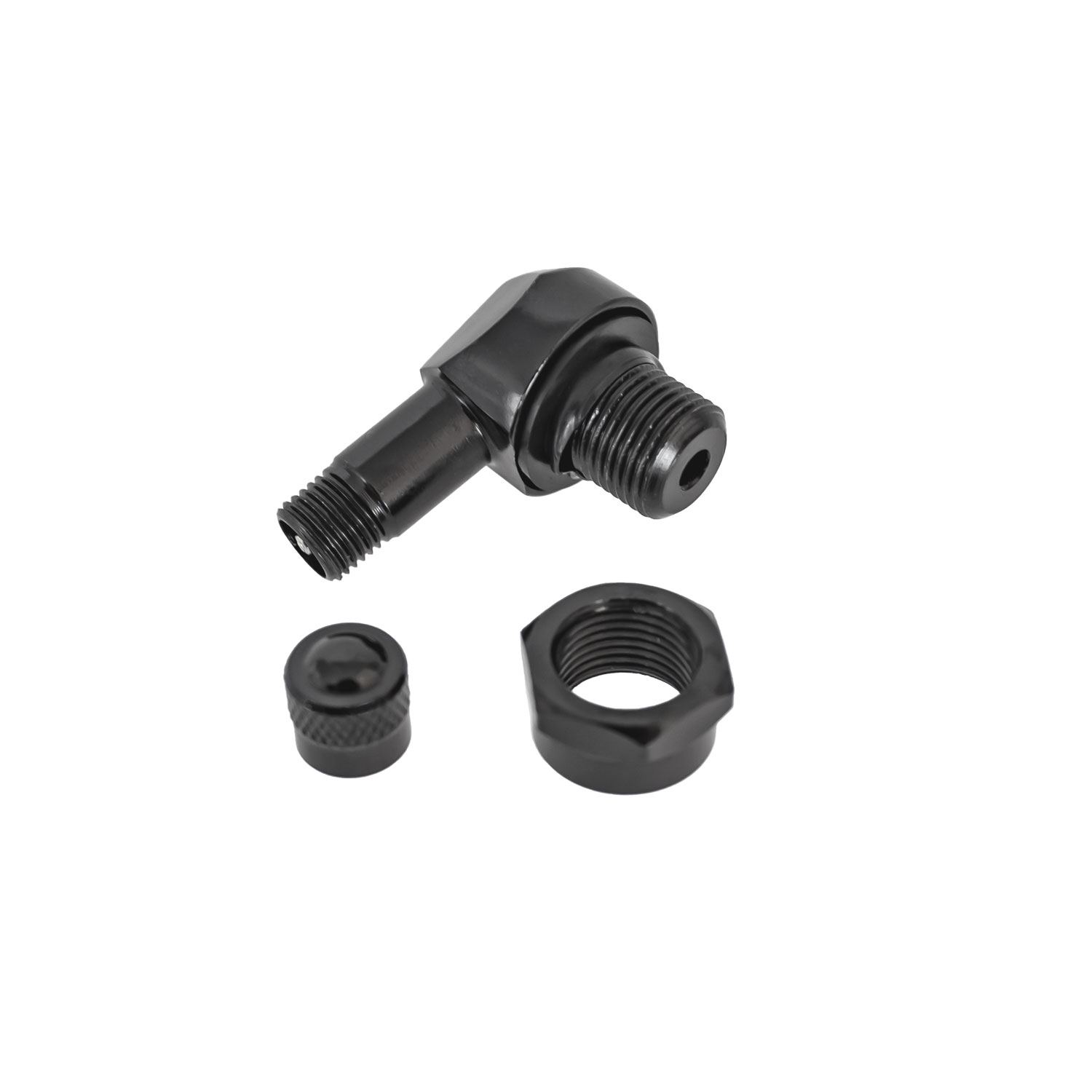100 Stück - Clamp-In Motorrad Alu-Ventil Schwarz 11,3 mm