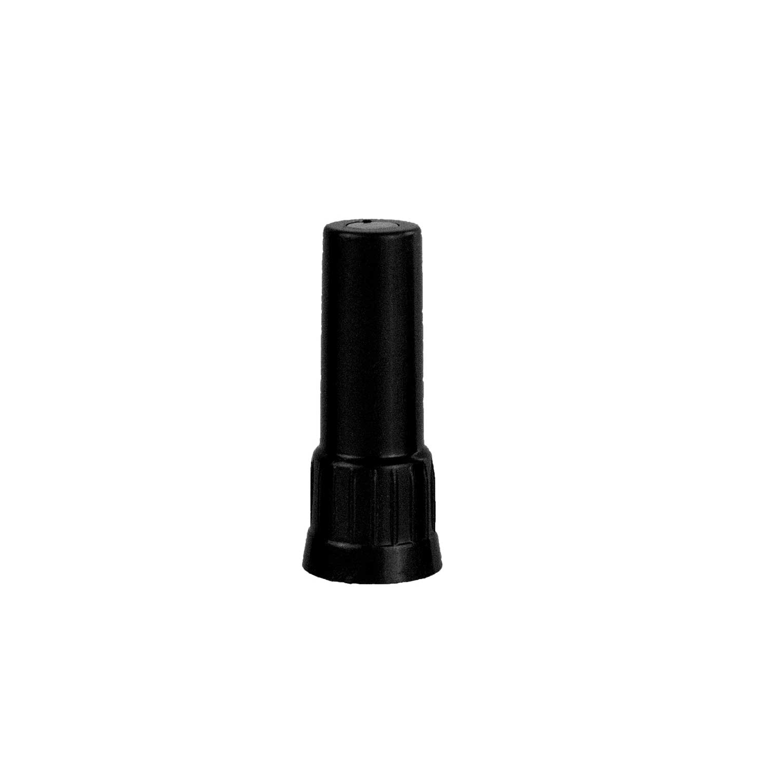 1 Stück - Gerade Ventilverlängerung Schwarz 19 mm