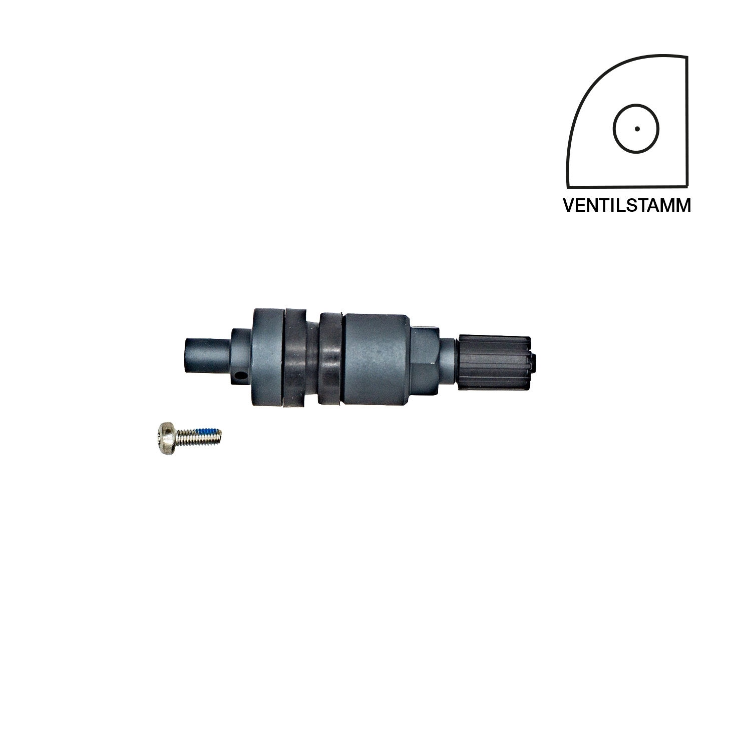 Clamp-In Ventil für Schrader Faraday und EZ Sensor 2.0 Titan - 1 Stück