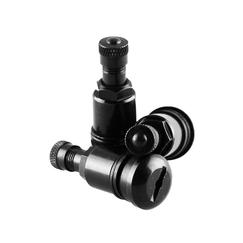 8 Stück Metallventil Messing schwarz - MS525 für Alufelgen