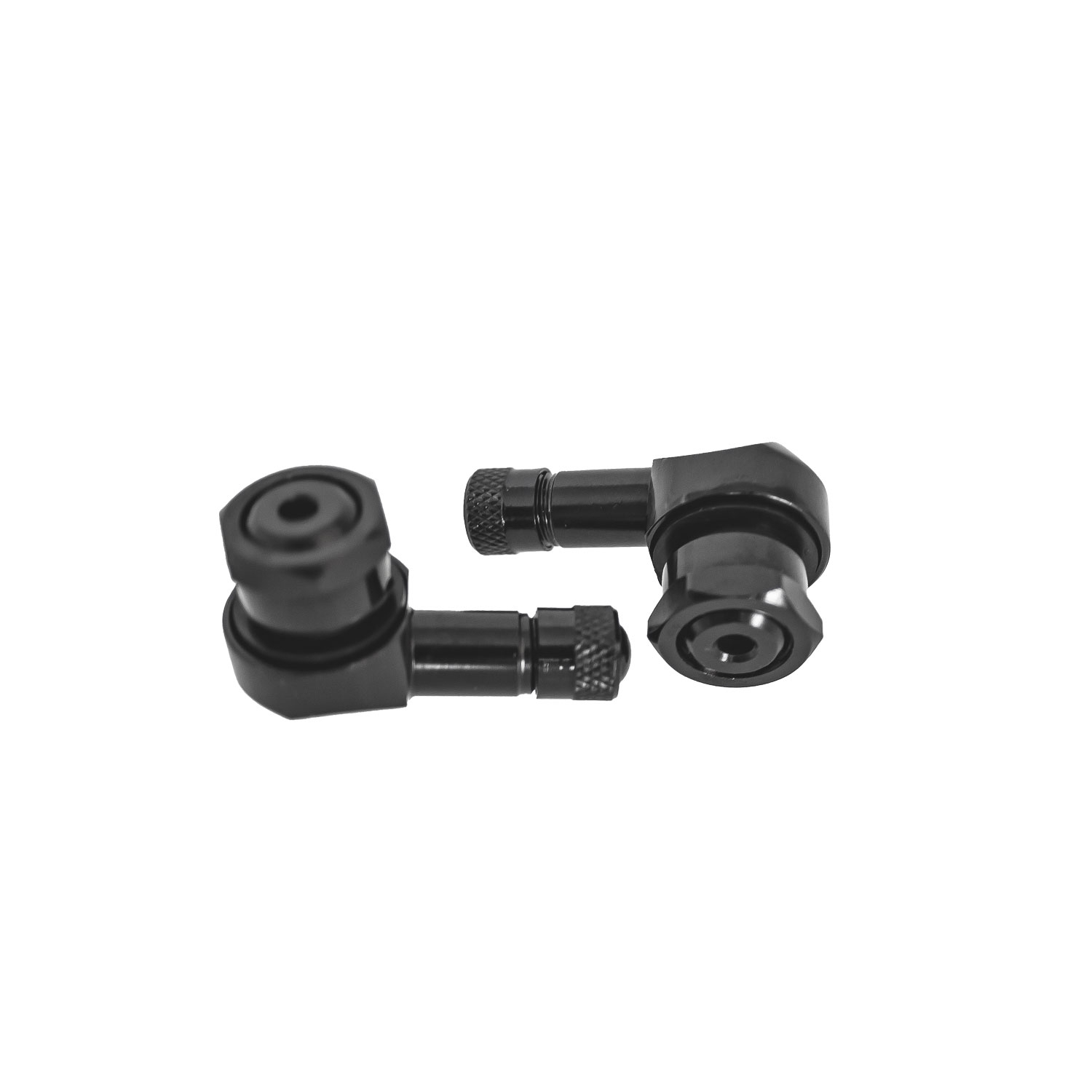 100 Stück - Clamp-In Motorrad Alu-Ventil Schwarz 11,3 mm