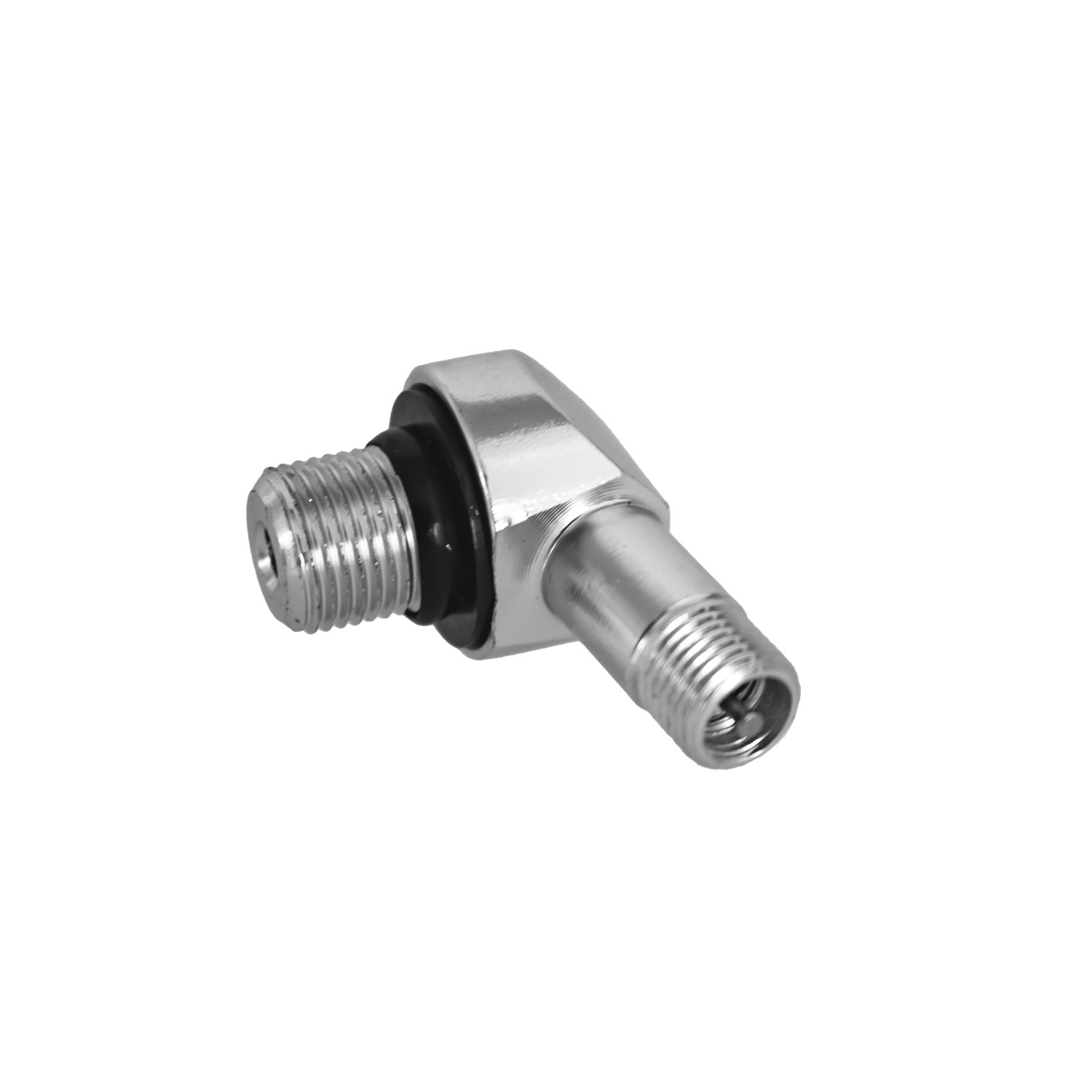 4 Stück - Clamp-In Motorrad Alu-Ventil silber
