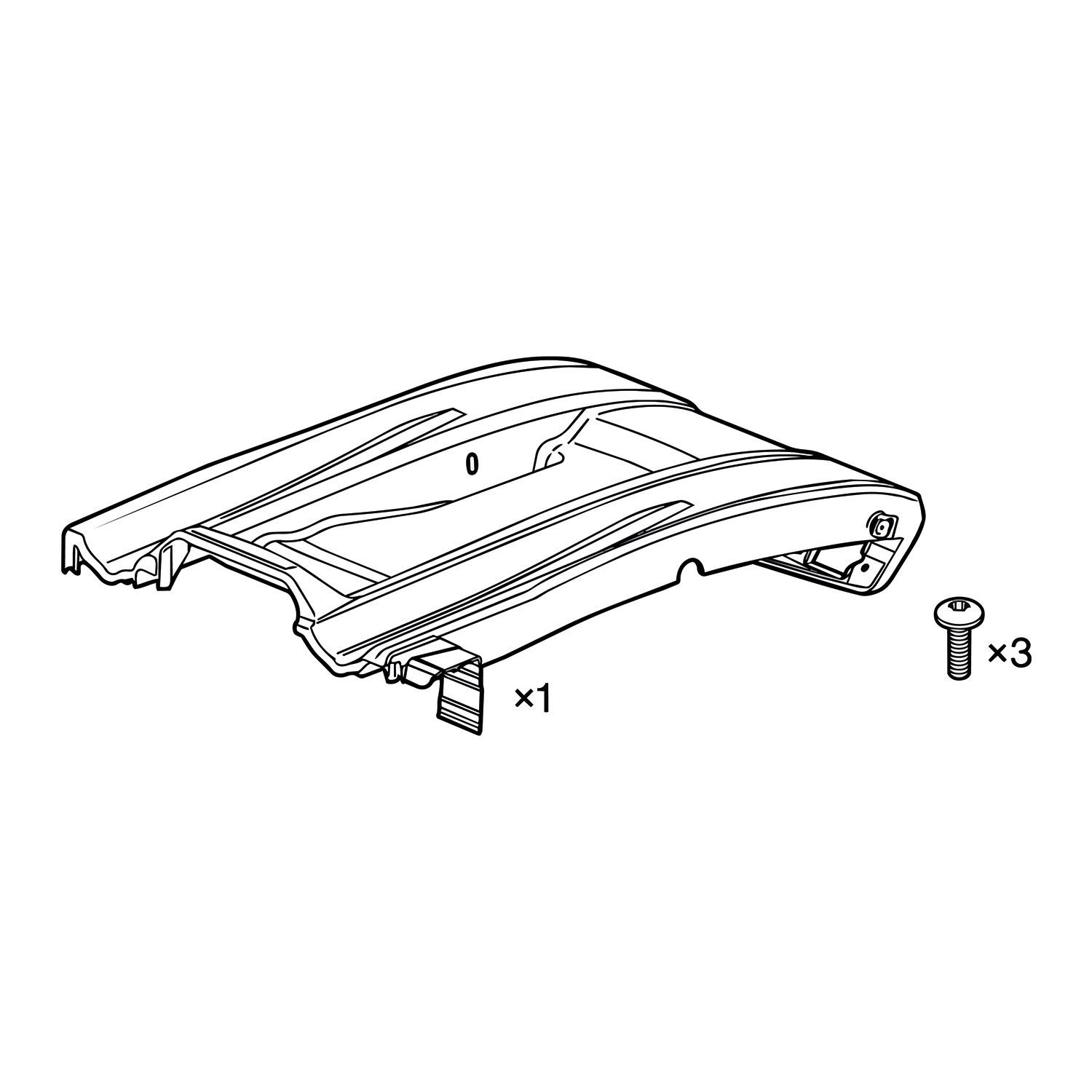 Thule Wheel rail top Cover Left