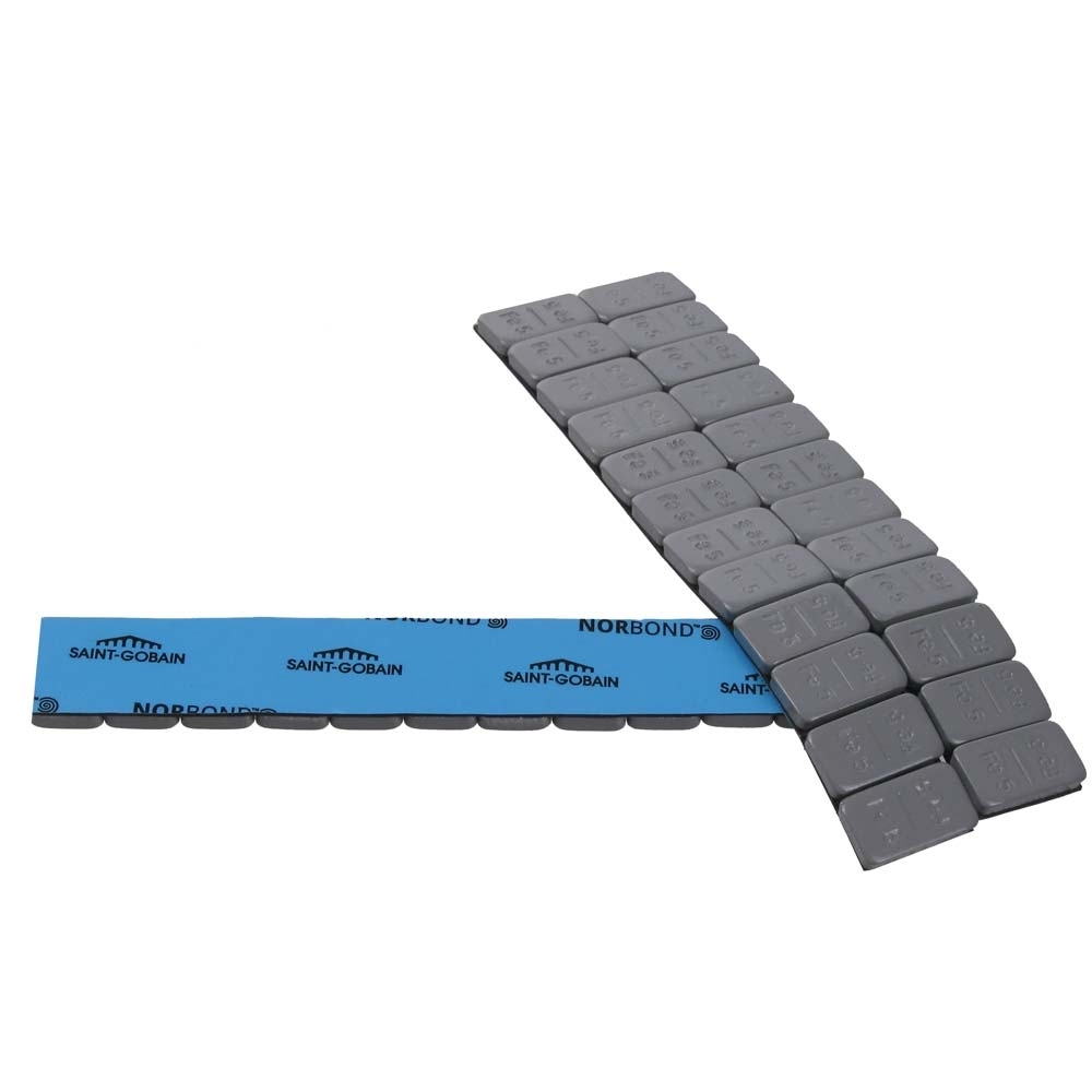 Klebegewicht Riegel 5/5 - 100 Riegel a 60 Gramm doppelt beschichtet silber Saint-Gobain Tape