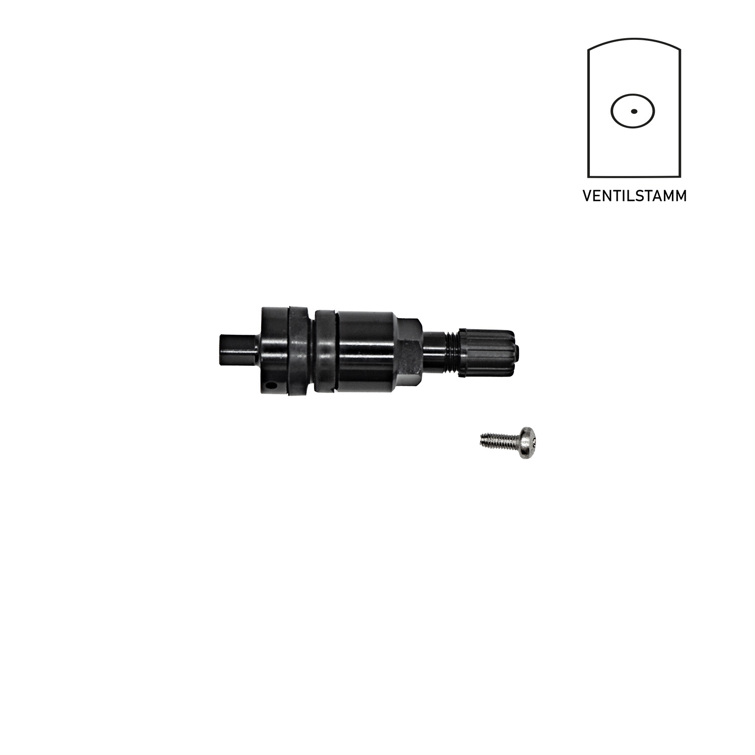 Schrader / EU-Pro Clamp-in Ventil (dual fitment) Schwarz - 1 Stück
